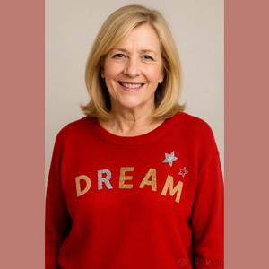 D/C jeans size 1x red “Dream” pull over sweater